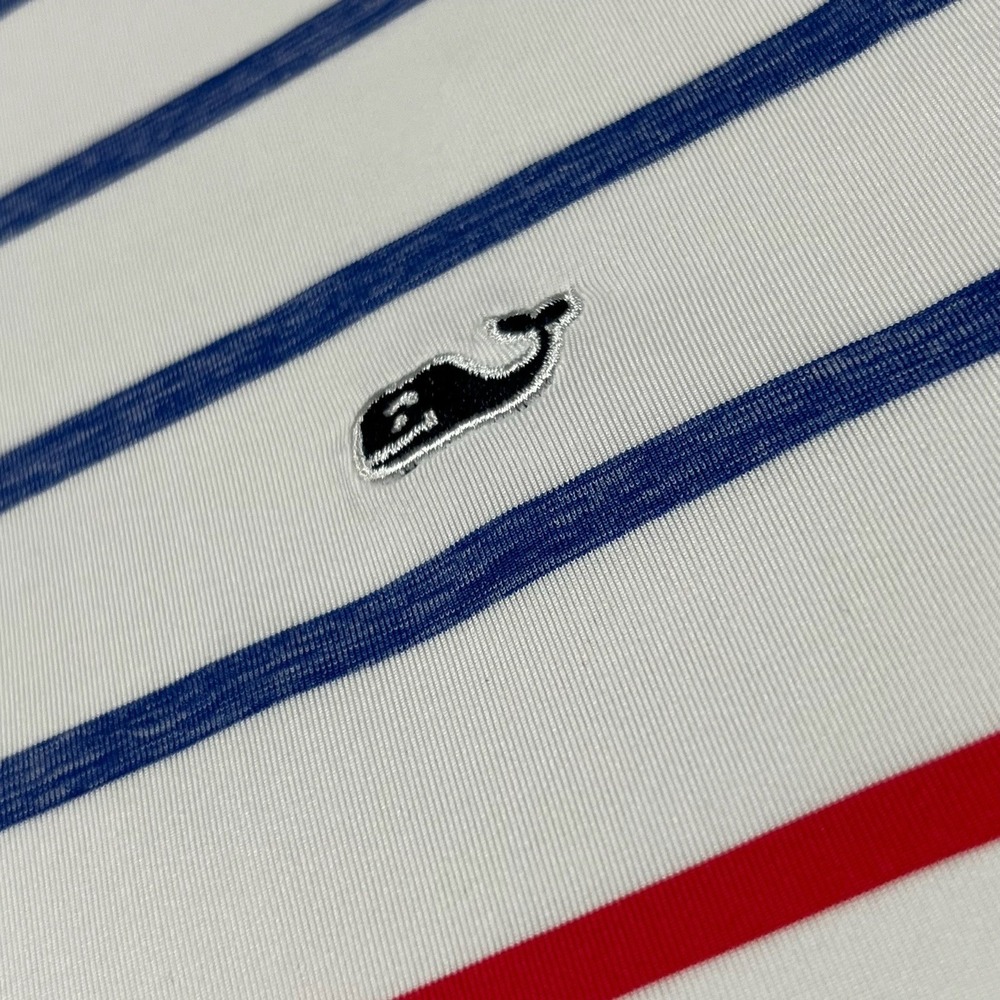 Vineyard Vines Polo Men's Sz XL Striped Lightweight Performance Golf Shirt - Picture 4 of 7
